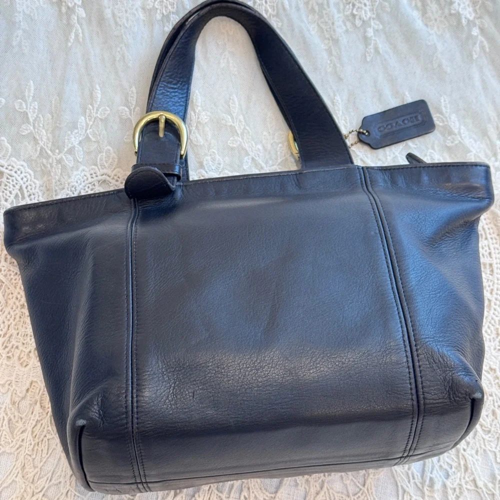 Vintage Coach‎ Waverly 4133 Soft Black Leather Handbag Purse Original Hangtag